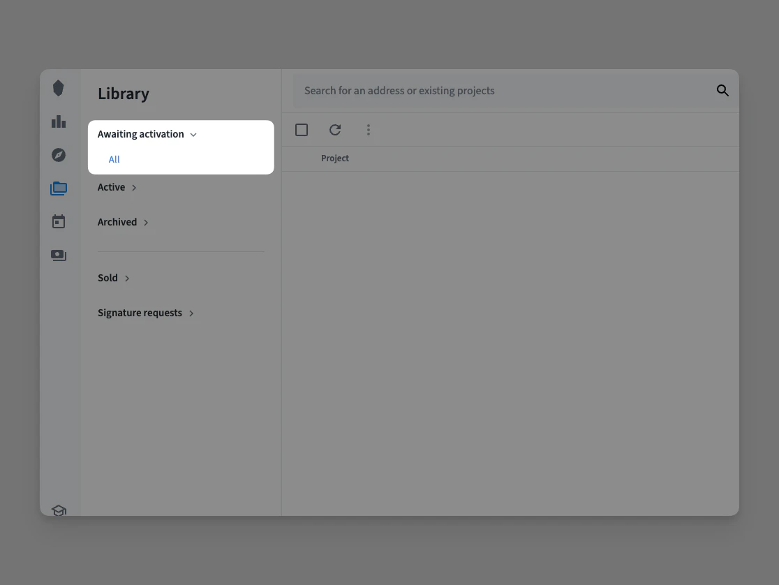 Screenshot of Pylon Library Highlighting Awaiting Activation