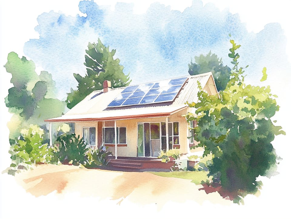 Watercolour Illustration of a Residential House